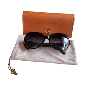 Tory Burch Black Patterned Sunglasses Set